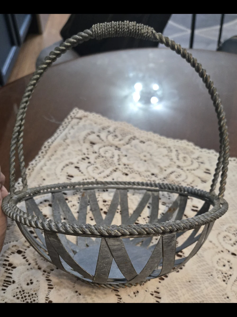 Vintage Country Metal Basket